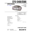 Sony CFD-S400, CFD-S500 Service Manual