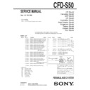 Sony CFD-S50 Service Manual