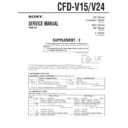 Sony CFD-V15, CFD-V24 (serv.man3) Service Manual