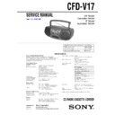 Sony CFD-V17, CFD-V177 Service Manual