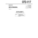 Sony CFD-V17 Service Manual