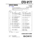 Sony CFD-V177 Service Manual