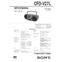 Sony CFD-V177L, CFD-V21L, CFD-V27L, CFD-V31L Service Manual