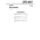Sony CFD-W57 (serv.man2) Service Manual