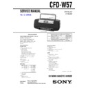 Sony CFD-W57 Service Manual