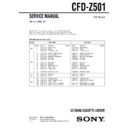 Sony CFD-Z501 Service Manual
