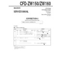 Sony CFD-ZW150, CFD-ZW160 (serv.man4) Service Manual