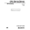 Sony CFD-ZW155, CFD-ZW165 Service Manual