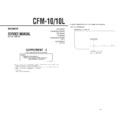 Sony CFM-10, CFM-10L (serv.man4) Service Manual