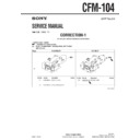 Sony CFM-104 (serv.man3) Service Manual