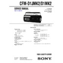Sony CFM-D1JMK2, CFM-D1MK2 Service Manual