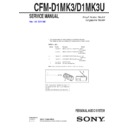 Sony CFM-D1MK3, CFM-D1MK3U Service Manual