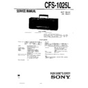 Sony CFS-1025L (serv.man2) Service Manual