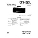 Sony CFS-1025L Service Manual