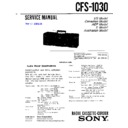 Sony CFS-1030 (serv.man2) Service Manual