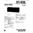 Sony CFS-1030L Service Manual