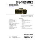 Sony CFS-1085SMK2 Service Manual