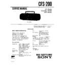 Sony CFS-200 Service Manual