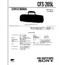 Sony CFS-205L Service Manual