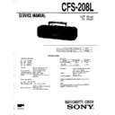 Sony CFS-208L Service Manual