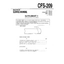 Sony CFS-209 (serv.man2) Service Manual