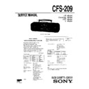 Sony CFS-209 Service Manual