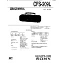 Sony CFS-209L Service Manual