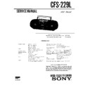 Sony CFS-229L Service Manual