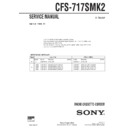 Sony CFS-717SMK2 Service Manual