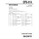 Sony CFS-914 Service Manual