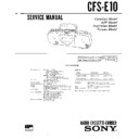 Sony CFS-E10 Service Manual