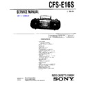 Sony CFS-E16S Service Manual