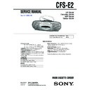 Sony CFS-E2 Service Manual