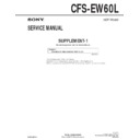Sony CFS-EW60L Service Manual