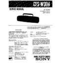 Sony CFS-W304 Service Manual