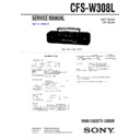 Sony CFS-W308L Service Manual