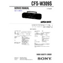 Sony CFS-W309S Service Manual