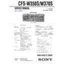 Sony CFS-W350S, CFS-W370S Service Manual