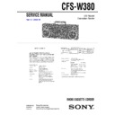 Sony CFS-W380 (serv.man2) Service Manual