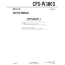 Sony CFS-W380S (serv.man2) Service Manual