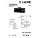 Sony CFS-W380S Service Manual