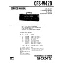cfs-w420 service manual