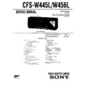 cfs-w445l, cfs-w456l service manual