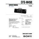 Sony CFS-W450 Service Manual