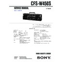Sony CFS-W450S Service Manual