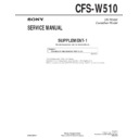 Sony CFS-W510 (serv.man2) Service Manual