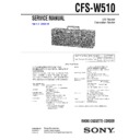 Sony CFS-W510 Service Manual