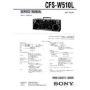 Sony CFS-W510L Service Manual