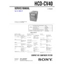 Sony CHC-CV40, HCD-CV40 Service Manual
