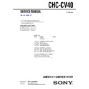 Sony CHC-CV40 Service Manual